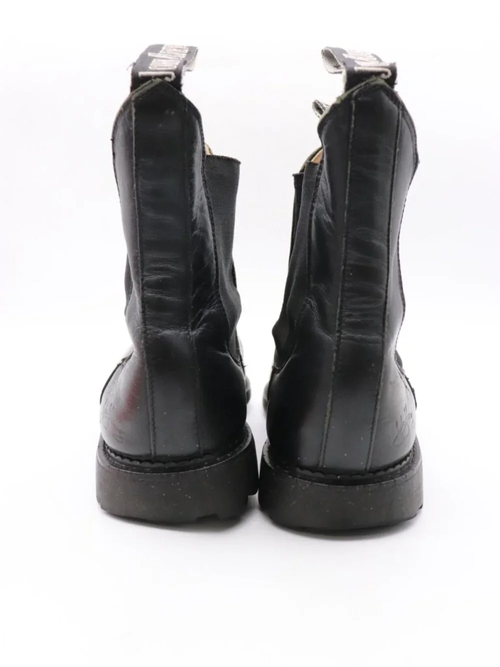 John Fluevog Seventh Heaven Chelsea Boots Men's Size 9 Black Leather Pull On